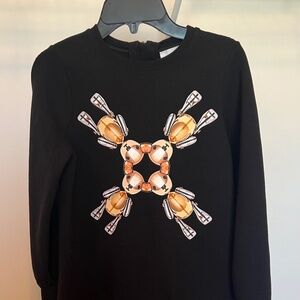 Girl's size 10 black BURBERRY sweater dress